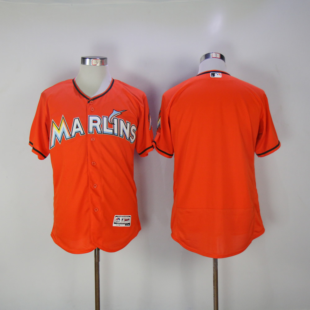 Men Miami Marlins Blank Orange MLB Jerseys->detroit tigers->MLB Jersey